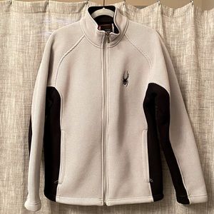 Light gray and black Spyder Core sweater coat